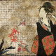 Panoramique Geisha Graffiti vinyle