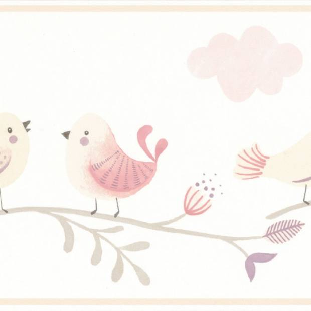 Papier Peint Frise Rose