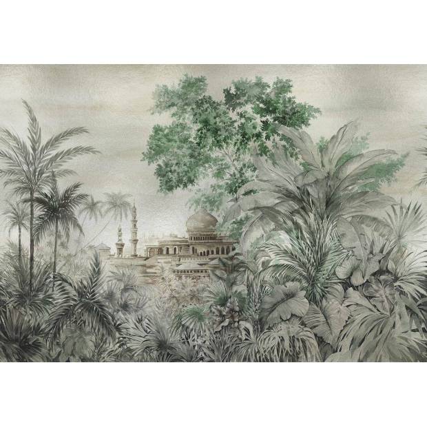 Papier peint Panoramique Taj Mahal Gold&Silver