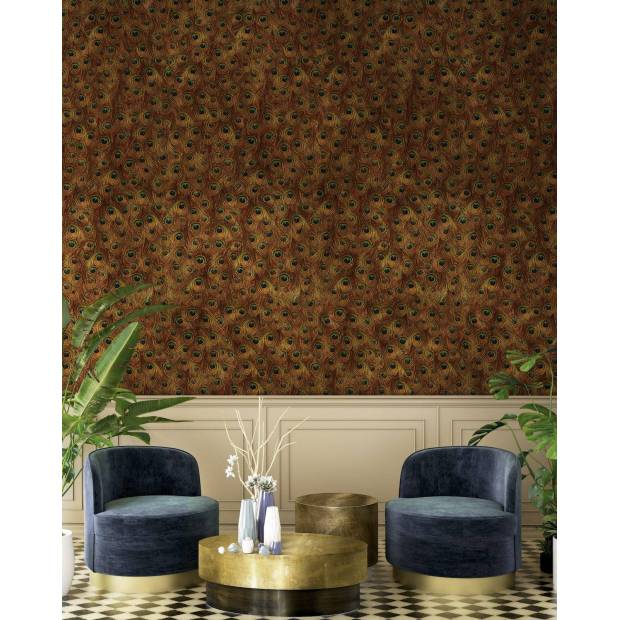 Papier peint panoramique Peafowl Gold&Silver