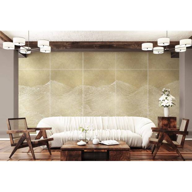 Papier peint Panoramique sur mesure Random Metallics Waves