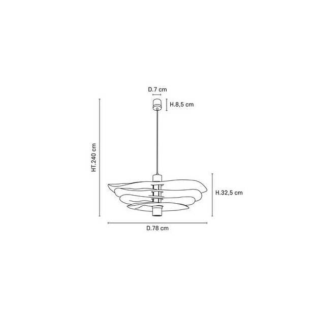 Suspension Rivage 2L de 78 cm