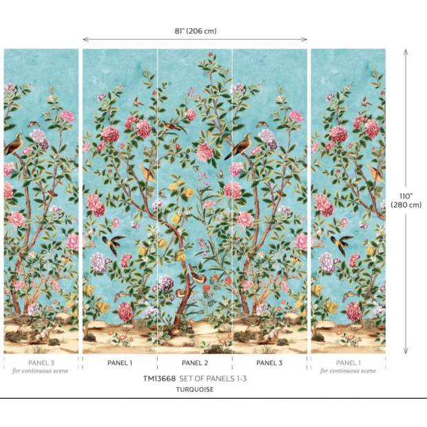 Papier Peint Panoramique Jardin Bloom Mural