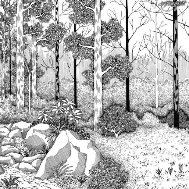 Papier peint Panoramique sur mesure La Biche Aux Bois