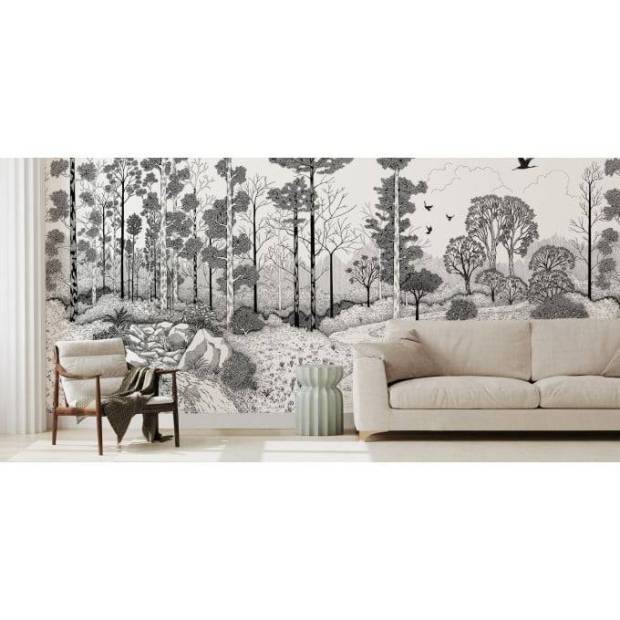 Papier peint Panoramique sur mesure La Biche Aux Bois
