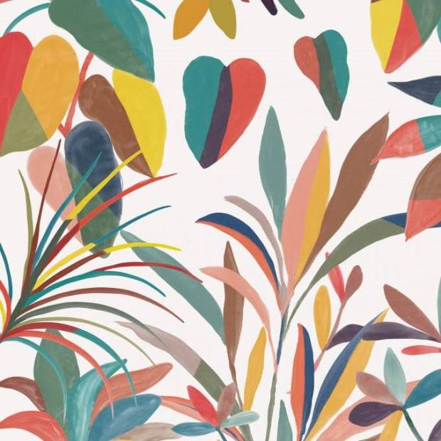 Papier peint Panoramique sur mesure Rainbow Leaves