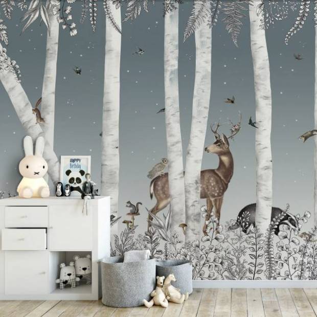 Papier peint Panoramique sur mesure Woody Chesnut