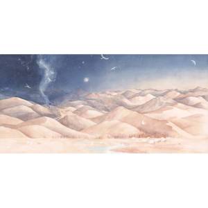 Papier peint Panoramique sur mesure Loup bleu biche fauve