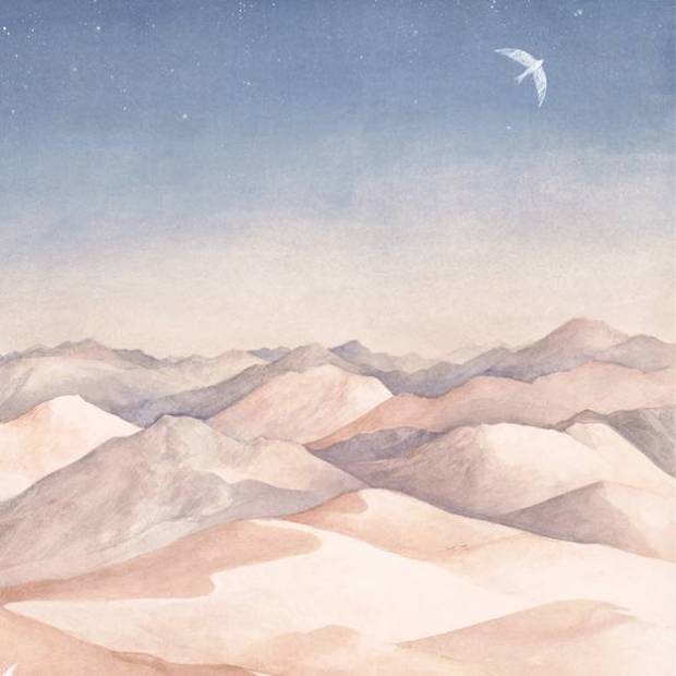 Papier peint Panoramique sur mesure Loup bleu biche fauve