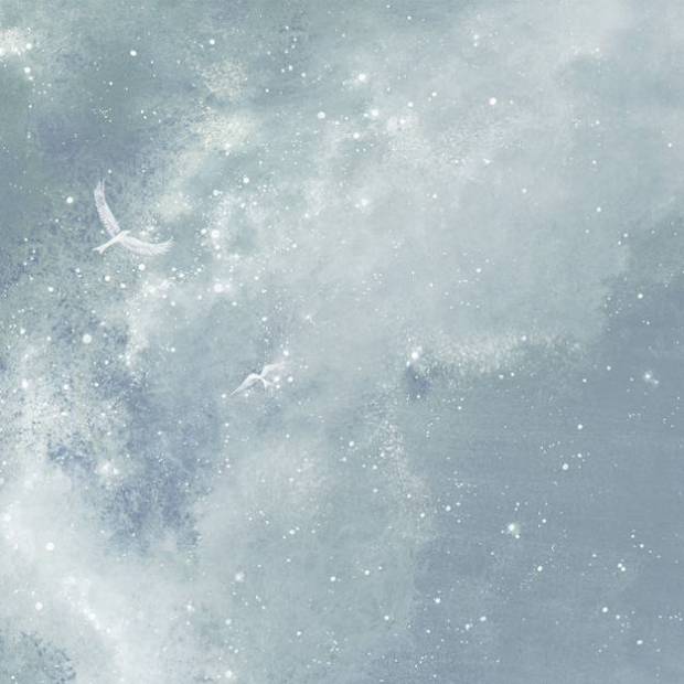 Papier peint Panoramique sur mesure Les amours de Lindou et l'aurore boréale