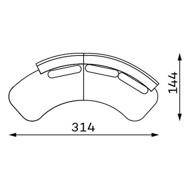 Canapé Gauche Moncey 4 places Cat C
