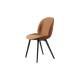 Beetle Dining Chair - Fully Upholstered, Black Plastic Base