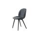 Beetle Dining Chair - Fully Upholstered, Black Plastic Base