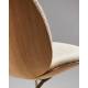 Beetle Dining Chair 3D Veneer - Front Upholstered coque Noyer