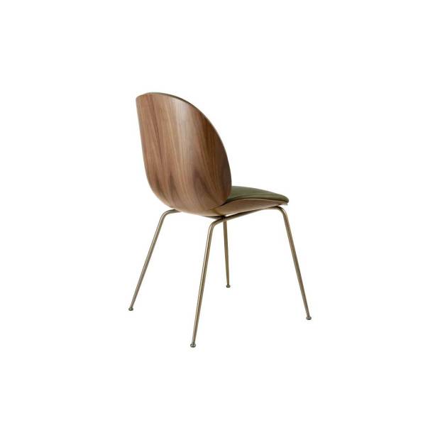 Beetle Dining Chair 3D Veneer - Front Upholstered coque Noyer