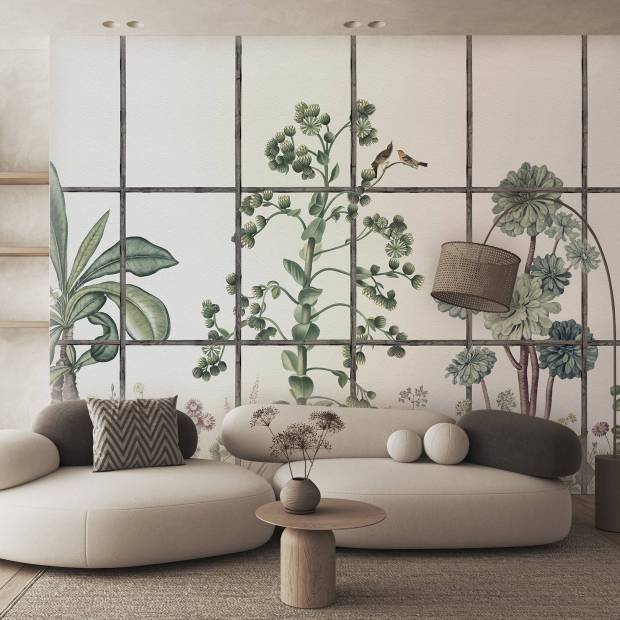 Papier peint Panoramique sur mesure Jardin Secret