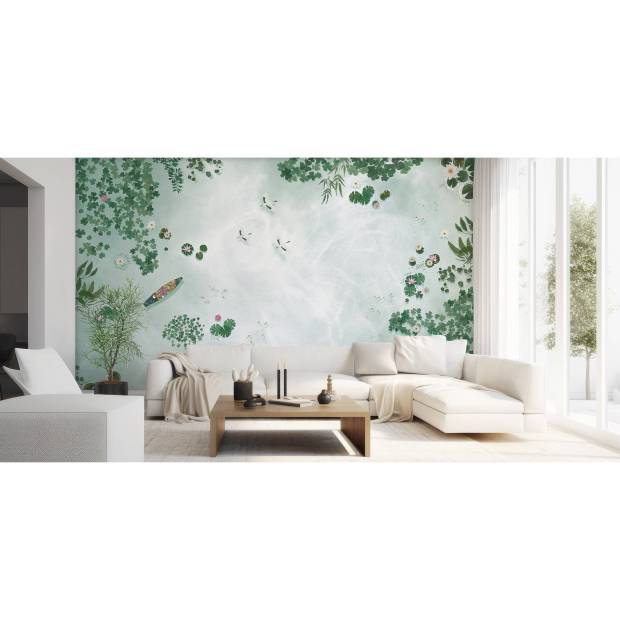 Papier peint Panoramique sur mesure Jardin Flottant