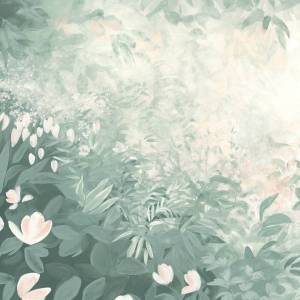 Papier peint Panoramique sur mesure Jardin Sauvage