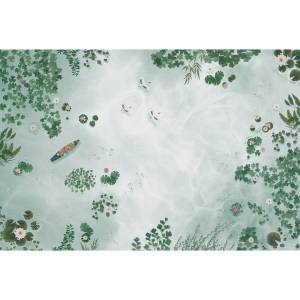 Papier peint Panoramique sur mesure Jardin Flottant