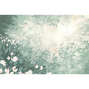 Papier peint Panoramique sur mesure Jardin Sauvage