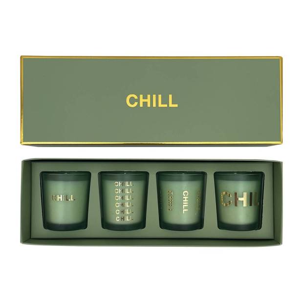 Coffret de 4 bougies message