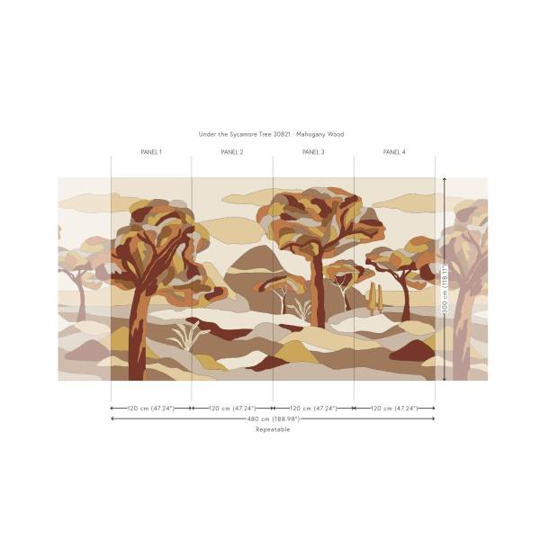 Papier peint Panoramique Under the Sycamore Tree