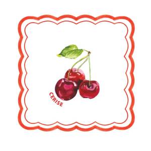 Lot de 20 Serviette Cerise Figue