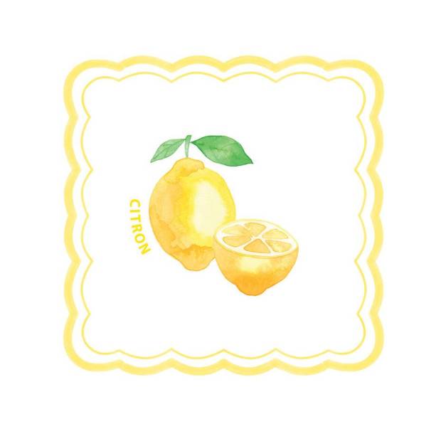 Lot 20 serviette Fraise Citron