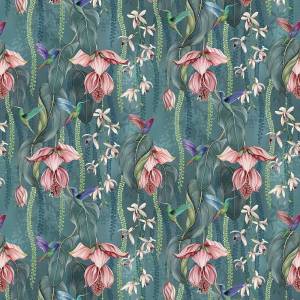 Tissu Trailing Orchid Velvet