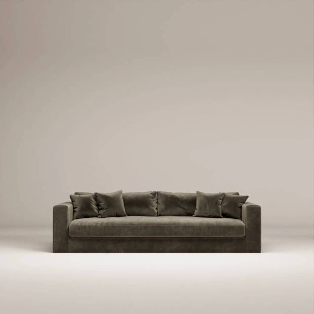 Canapé Bellechasse light 4 places - tissu velours brut