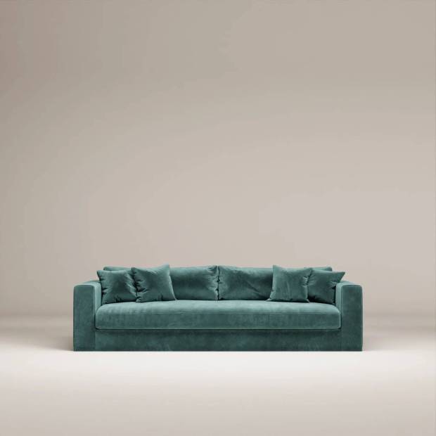 Canapé Bellechasse light 4 places - tissu velours brut