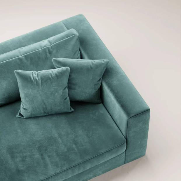 Canapé Bellechasse light 4 places - tissu velours brut