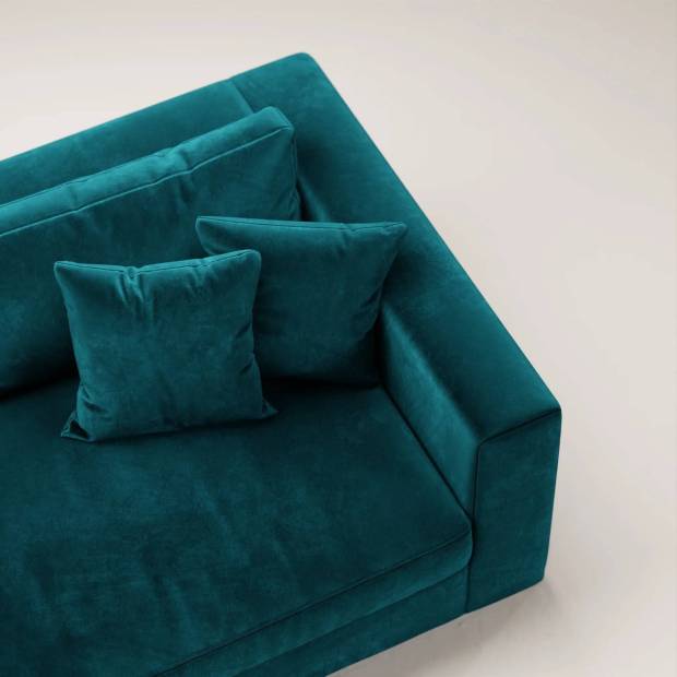 Canapé Bellechasse light 4 places - tissu velours brut