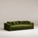 Canapé Bellechasse light 4 places - tissu velours brut