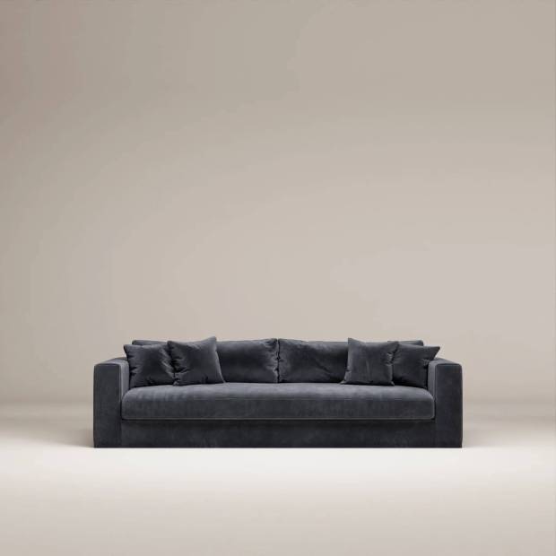 Canapé Bellechasse light 4 places - tissu velours brut