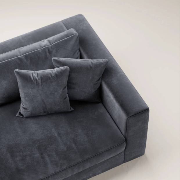 Canapé Bellechasse light 4 places - tissu velours brut