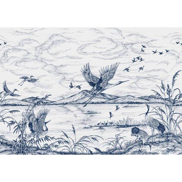 Papier peint Panoramique Heron's Poetry en intissé