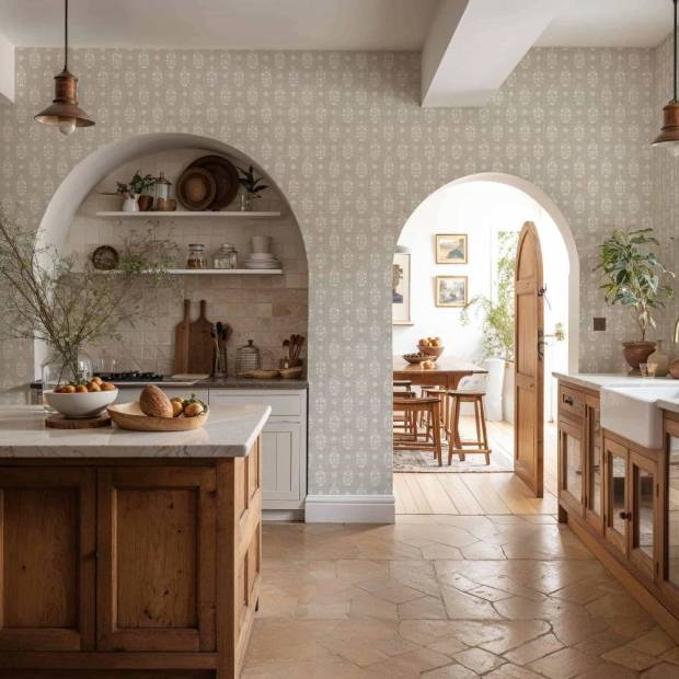 Papier peint Paisley en intissé