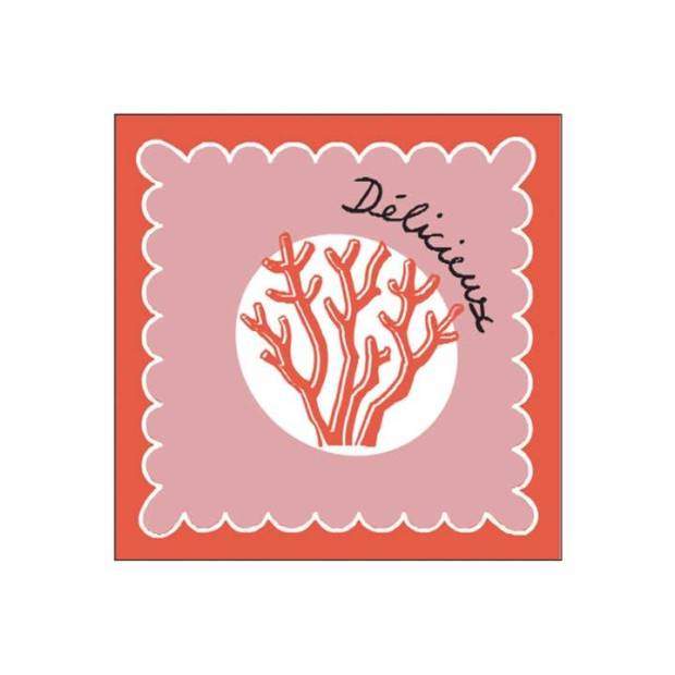 Lot de 20 serviette corail
