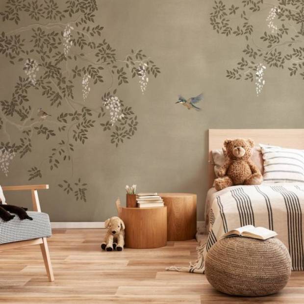 Papier peint Panoramique sur mesure Blooming Tree Intissé