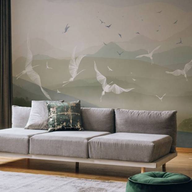 Papier peint panoramique sur mesure Migration en intissé