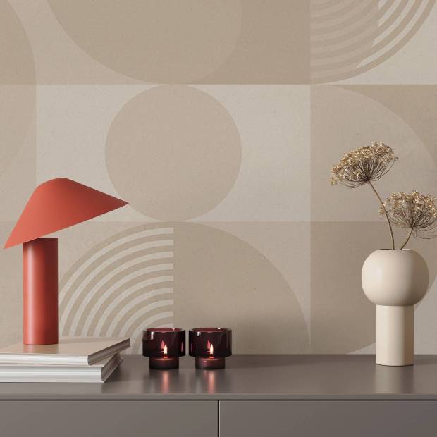 Papier peint Panoramique sur mesure Rounded en intissé