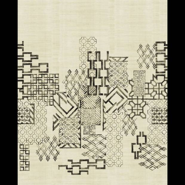 Papier peint Portcullis Sisal metallic