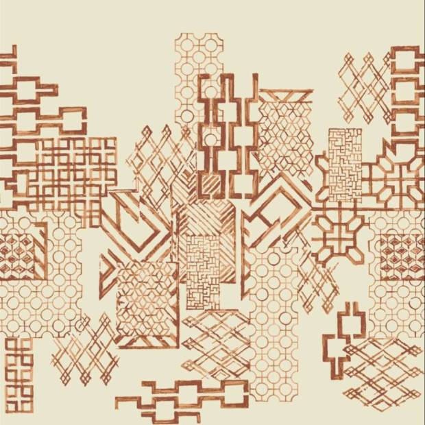 Papier peint Portcullis Sisal metallic