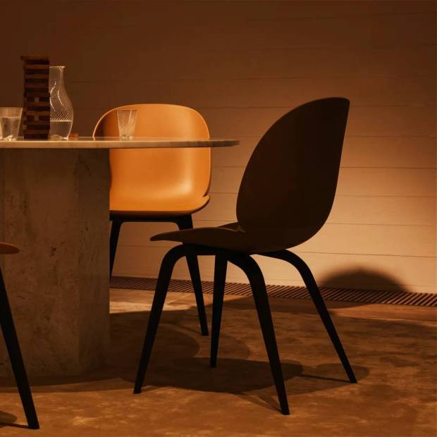 Beetle Dining Chair - Un-Upholstered, Conic base
