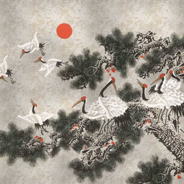 Papier peint panoramique Ukiyo Gold&Silver