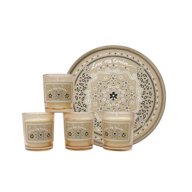 Coffret de 4 bougies Bandana