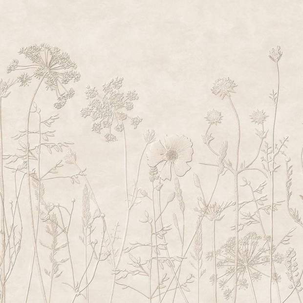 Papier peint Panoramique Silhouette Flowers Mural