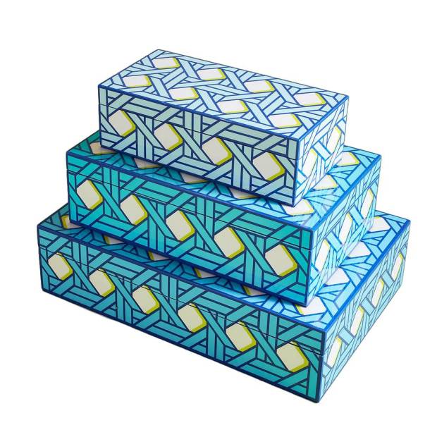 Small Basketweave Lacquer Box