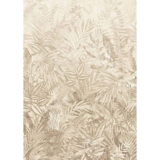 Papier peint Panoramique Linen Leaves Mural